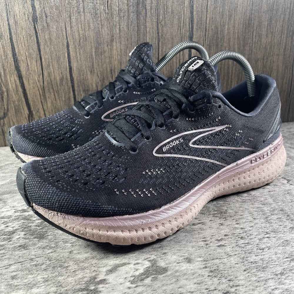 Brooks Glycerin 19 Black Ombre Pink Running Sneakers 1203431B074 Women’s Size 10 - Picture 2 of 10